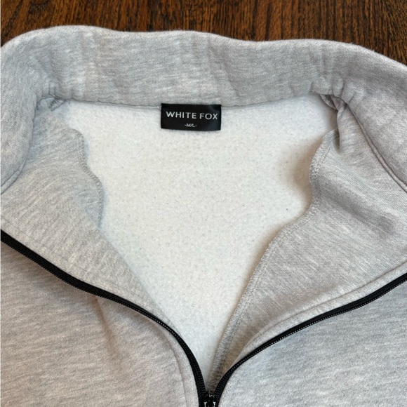 WHITEFOX Los Angeles Gray Half-Zip Sweatshirt - Picture 9 of 16